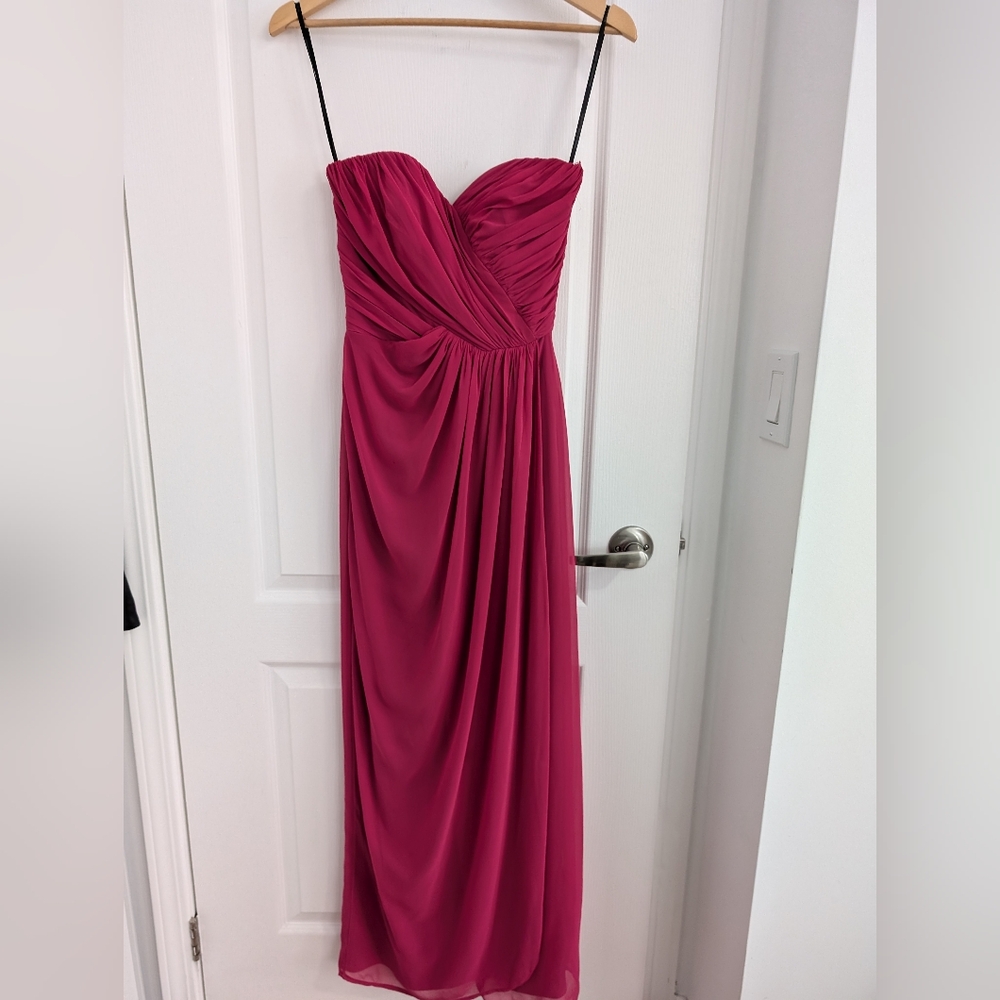 Dessy Collection Formal Pink Strapless Dress - Size 2